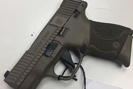Smith & Wesson shield with carry package slide cuts